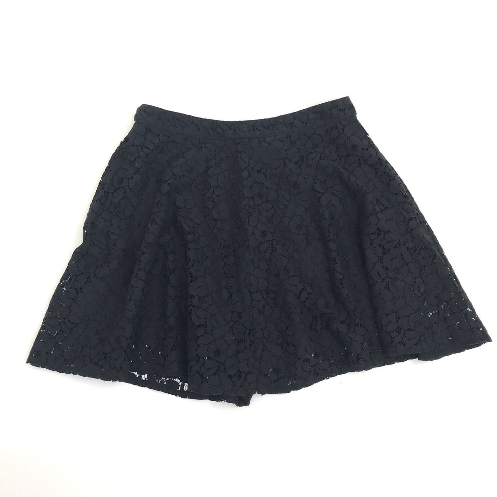 Topshop Womens Skater Skirt Lace overlay